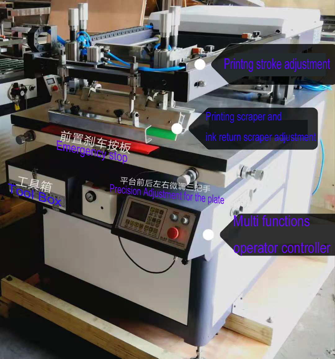 دستگاه چاپ سیلک با دستگاه برداشت خودکار و دستگاه خشک کردن UV