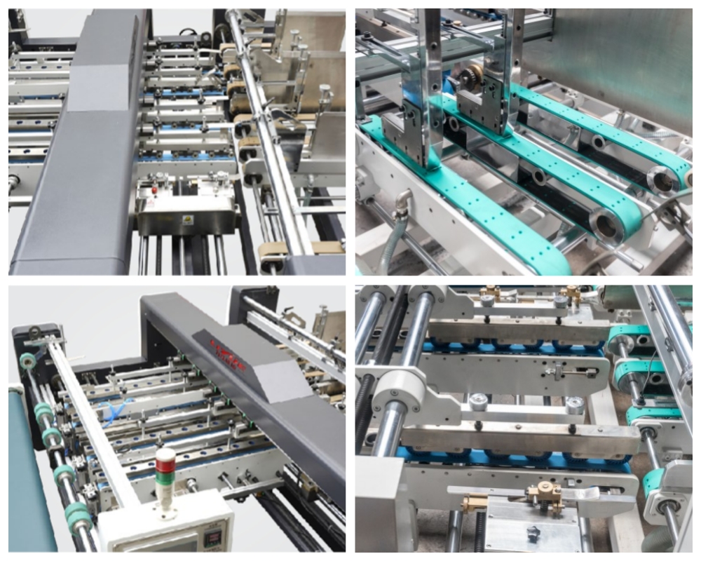 دستگاه Gluer Board نیمه راه راه دوتایی با سرعت بالا دستگاه Gluer (چند مرحله)